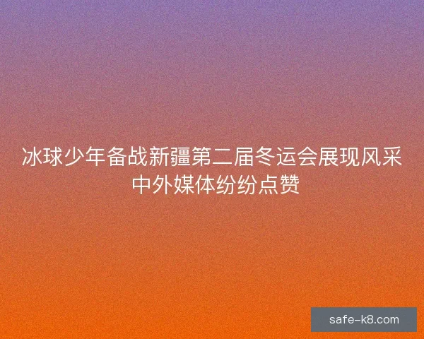 冰球少年备战新疆第二届冬运会展现风采 中外媒体纷纷点赞