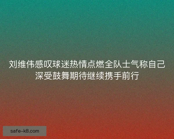 刘维伟感叹球迷热情点燃全队士气称自己深受鼓舞期待继续携手前行